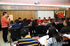 中铁二十一局集团：四公司举办“营改增”知识竞赛活动圆满结束