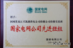 兴凯湖电业局：检修公司检修实验班荣获国网公司“先进班组”称号