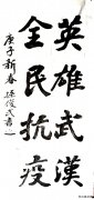 抗疫书法作品